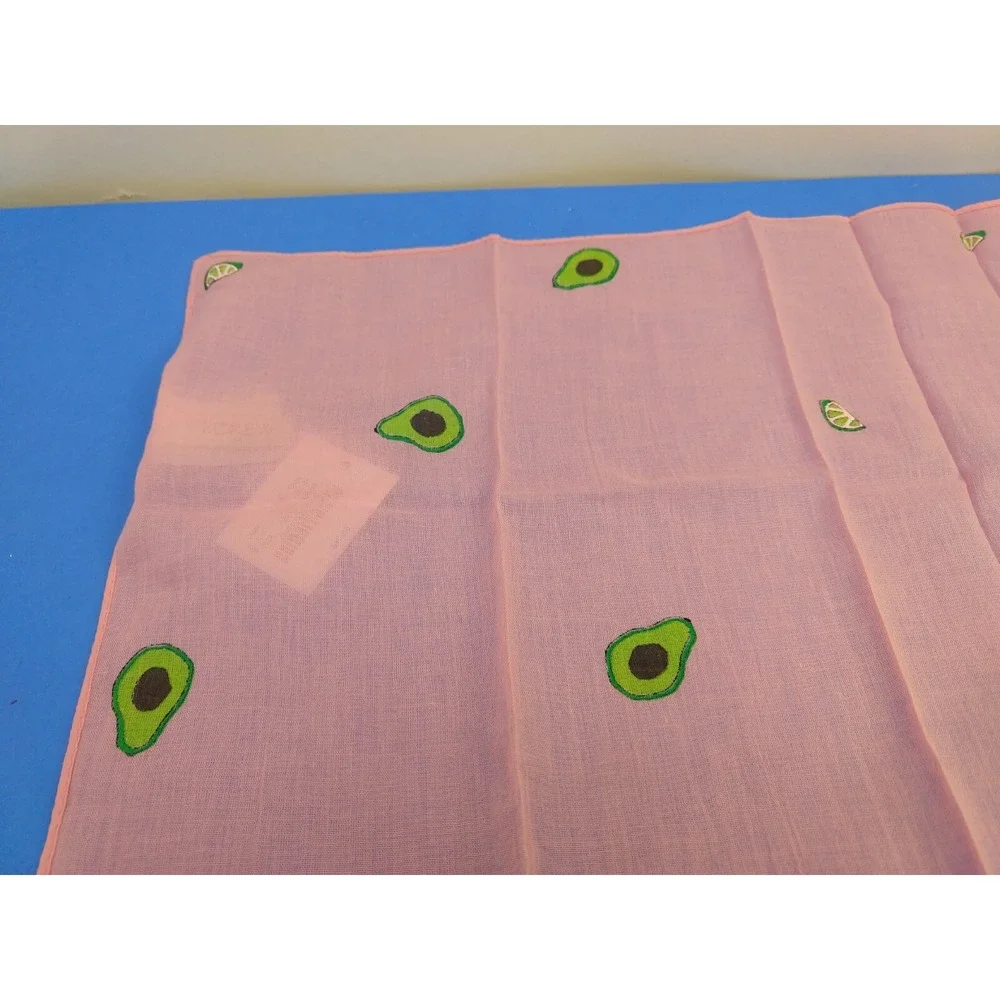 J Crew Pink Avocado Scarf Wrap 100% Cotton J0794